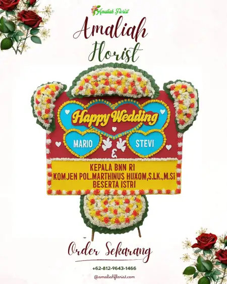 Papan Bunga Pernikahan Tujung